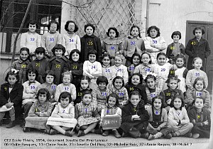 SIDI BEL ABBES ECOLE THIERS FILLES 1954 CE2